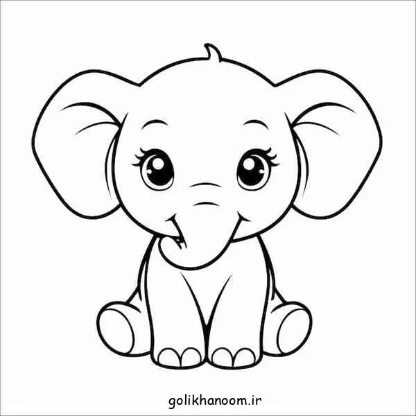تصویر مرتبط با ۲۰ مدل ساده و جذاب نقاشی فیل کودکانه برای آموزش و سرگرمی