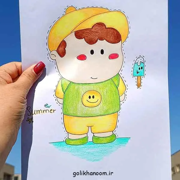 تصویر مرتبط با ایدههای ساده و جذاب نقاشی دفتر مشق آسان برای کودکان