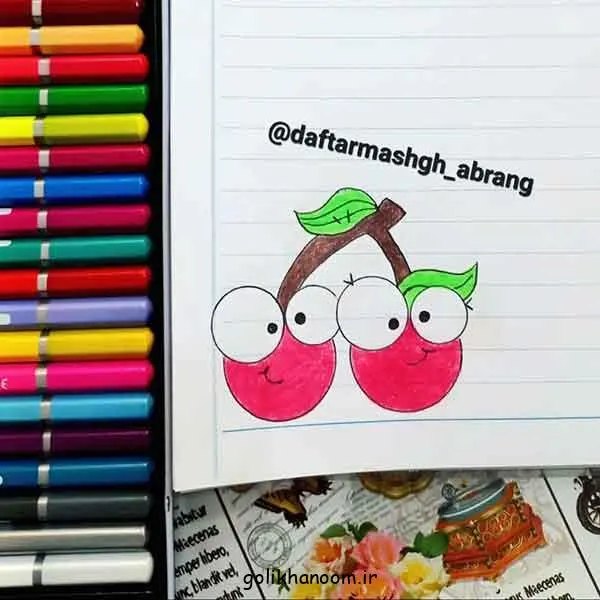 تصویر مرتبط با ۵۰ مدل نقاشی کیوت برای تزیین دفتر مشق دخترانه و پسرانه