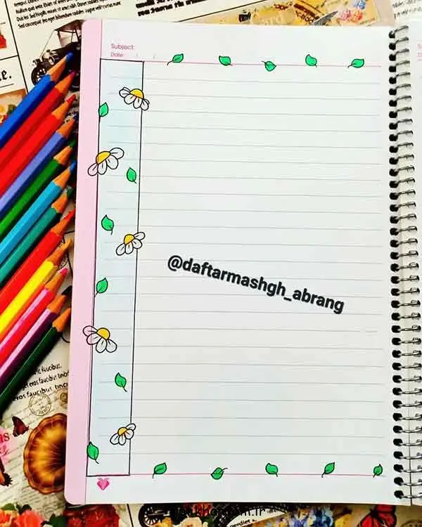 تصویر مرتبط با ۵۰ مدل نقاشی کیوت برای تزیین دفتر مشق دخترانه و پسرانه