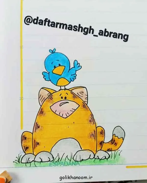 تصویر مرتبط با ۵۰ مدل نقاشی کیوت برای تزیین دفتر مشق دخترانه و پسرانه