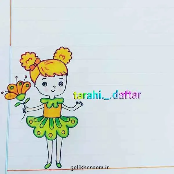 مجموعهای از طرحهای متنوع نقاشی برای دفتر مشق کودکان