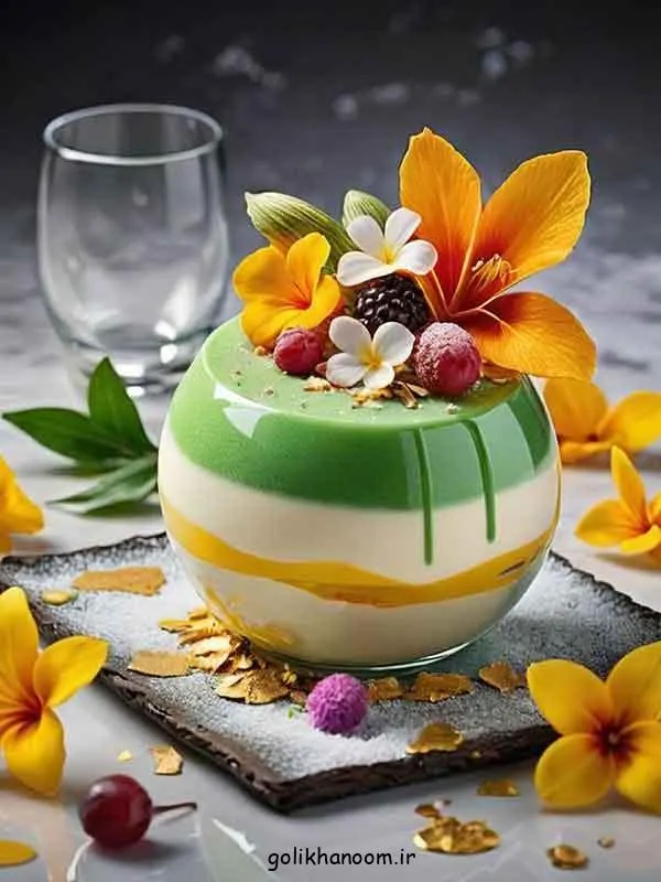 تصویر مرتبط با ایده‌های خلاقانه برای تزیین روی ژله با اسمارتیز، میوه و پودرهای رنگی