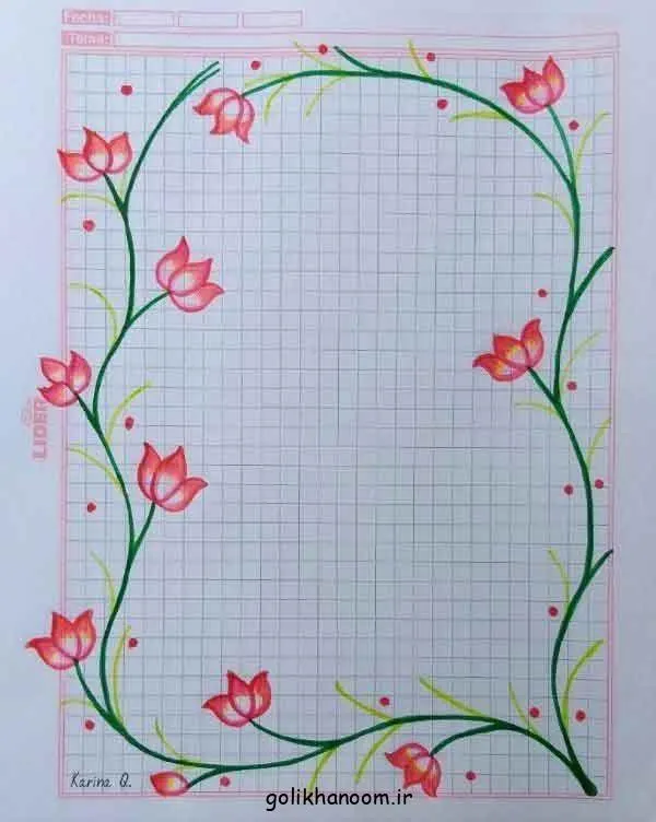 تصویر مرتبط با مدلهای متنوع نقاشی گل برای تزیین دفتر و برگههای رنگآمیزی
