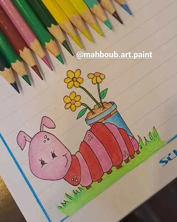 تصویر مرتبط با ایدههای متنوع برای حاشیه تزیین دفتر مشق با نقاشی گل