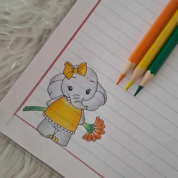 تصویر مرتبط با ایدههای متنوع برای حاشیه تزیین دفتر مشق با نقاشی گل