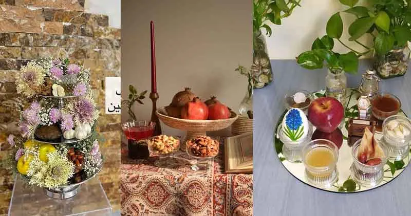 سفره هفت سین برای عروس؛ مدل سفره هفت سین جدید برای عروس با تم‌های رنگ