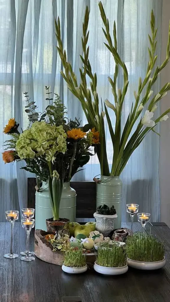 تصویر مرتبط با ایده‌های متنوع و شیک برای چیدمان سفره هفت سین