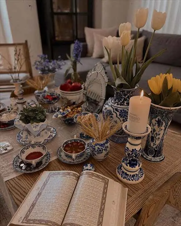 تصویر مرتبط با ایده‌های متنوع و شیک برای چیدمان سفره هفت سین