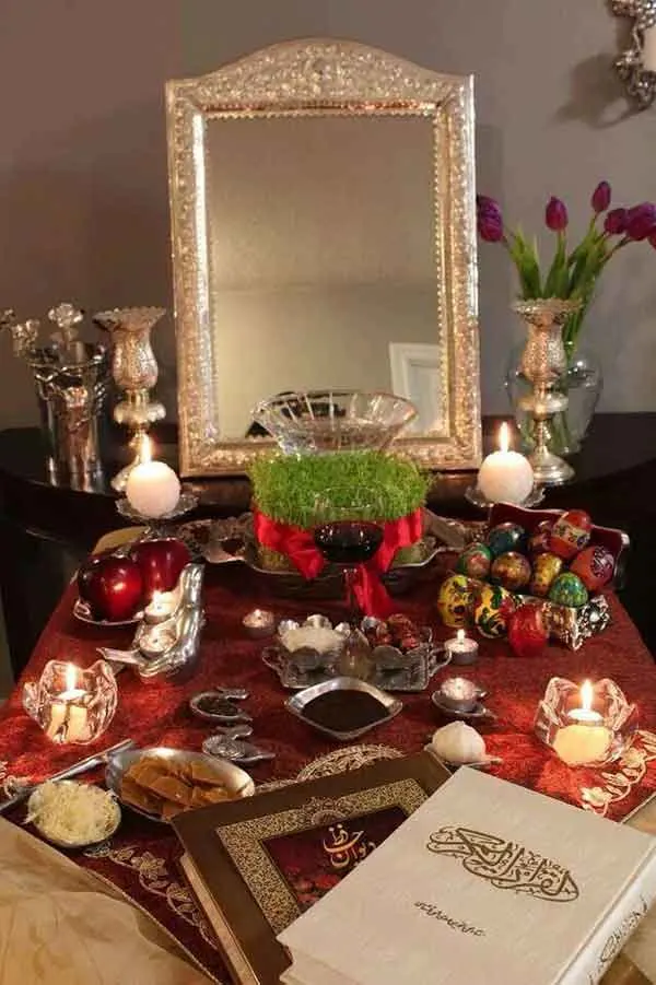 تصویر مرتبط با ایده‌های متنوع و شیک برای چیدمان سفره هفت سین