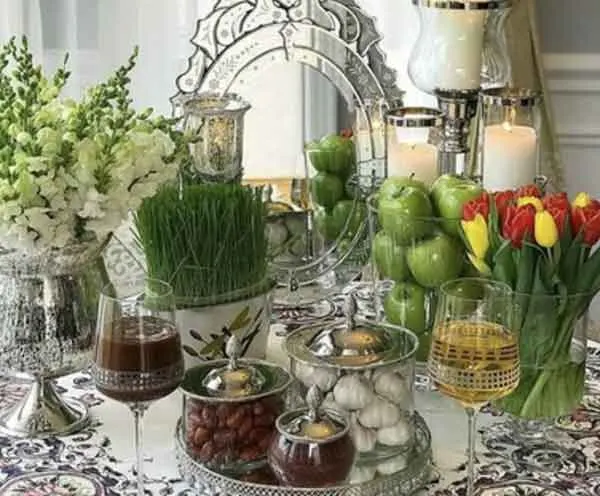 تصویر مرتبط با ایده‌های متنوع و شیک برای چیدمان سفره هفت سین