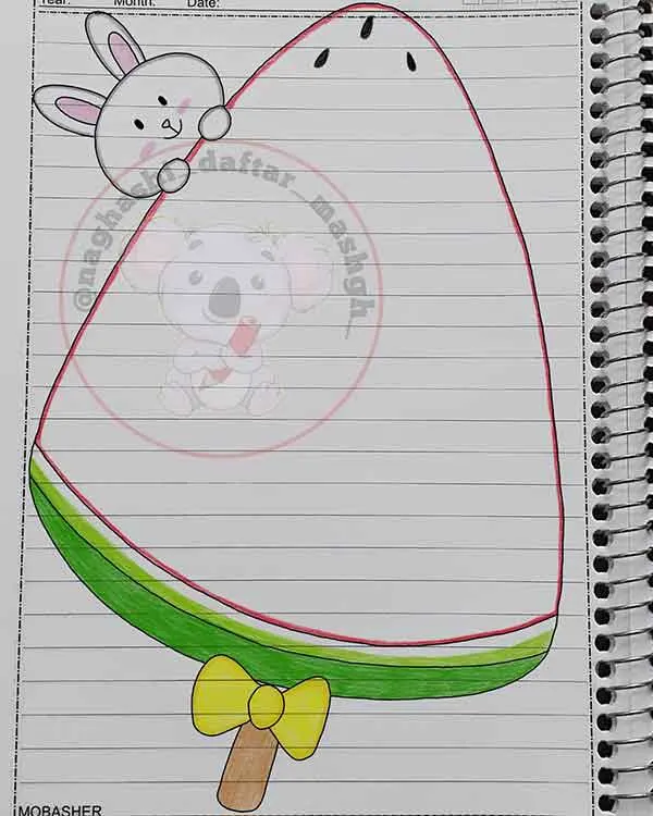 تصویر مرتبط با ایدههای جذاب برای تزیین دفتر مشق دخترانه کلاس چهارم