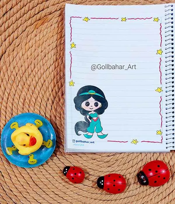 تصویر مرتبط با ایدههای جذاب برای تزیین دفتر مشق دخترانه کلاس چهارم