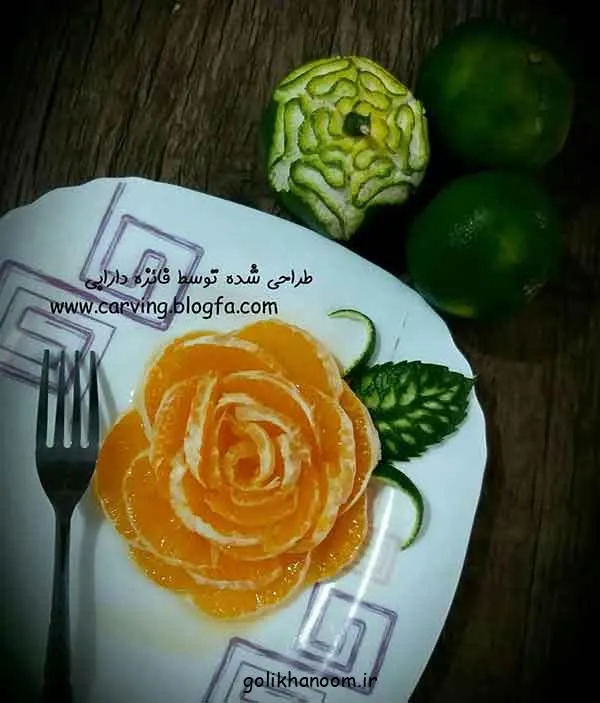 تصویر مرتبط با ایده‌های خلاقانه برای تزیین نارنگی با پوست در مدرسه