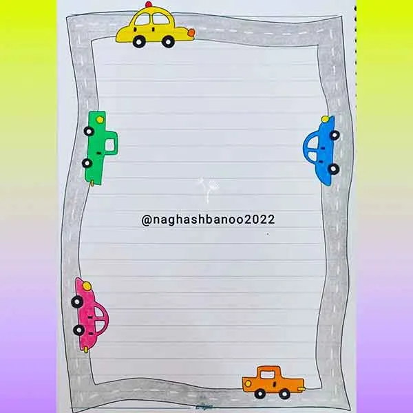 تصویر مرتبط با ایده‌های جذاب کادر نقاشی با مداد رنگی برای دفاتر تکلیف
