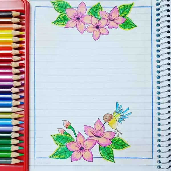 تصویر مرتبط با مدل‌های جذاب نقاشی حاشیه دفتر مشق برای دانش‌آموزان