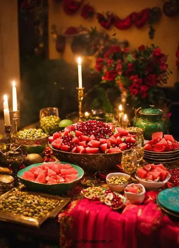 تصویر مرتبط با راهنمای کامل چیدمان سفره شب یلدا با ایده‌های خلاقانه و زیبا