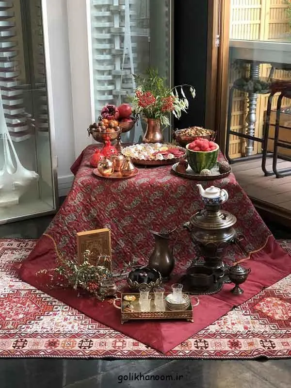 تصویر مرتبط با راهنمای کامل چیدمان سفره شب یلدا با ایده‌های خلاقانه و زیبا