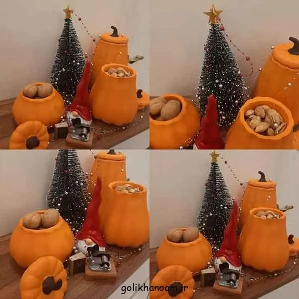 تصویر مرتبط با ایدههای خلاقانه برای تزیین کدو در شب یلدا