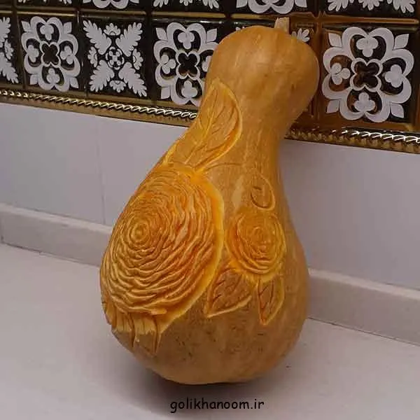 تصویر مرتبط با ایدههای خلاقانه برای تزیین کدو در شب یلدا