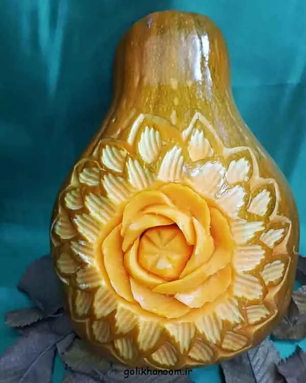 تصویر مرتبط با ایدههای خلاقانه برای تزیین کدو در شب یلدا