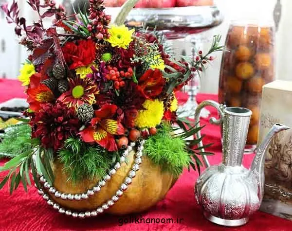 تصویر مرتبط با ایدههای خلاقانه برای تزیین کدو در شب یلدا