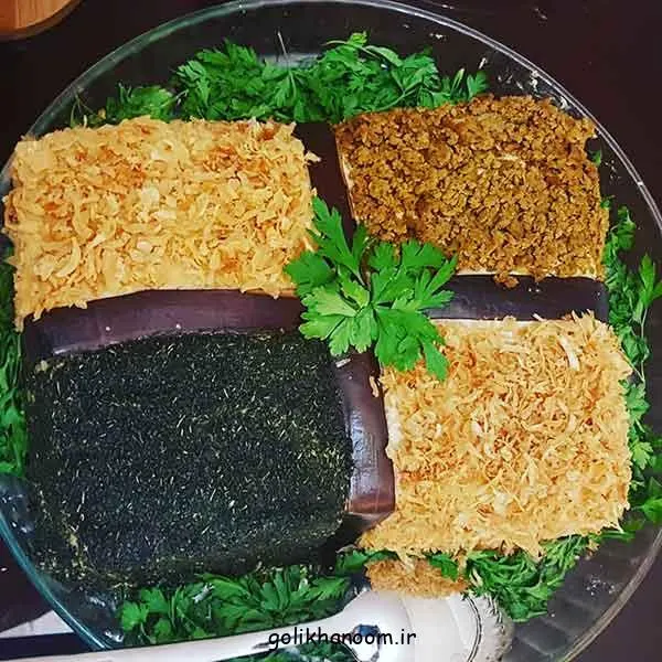 تصویر مرتبط با ایده‌های شیک برای تزیین کشک بادمجان مجلسی