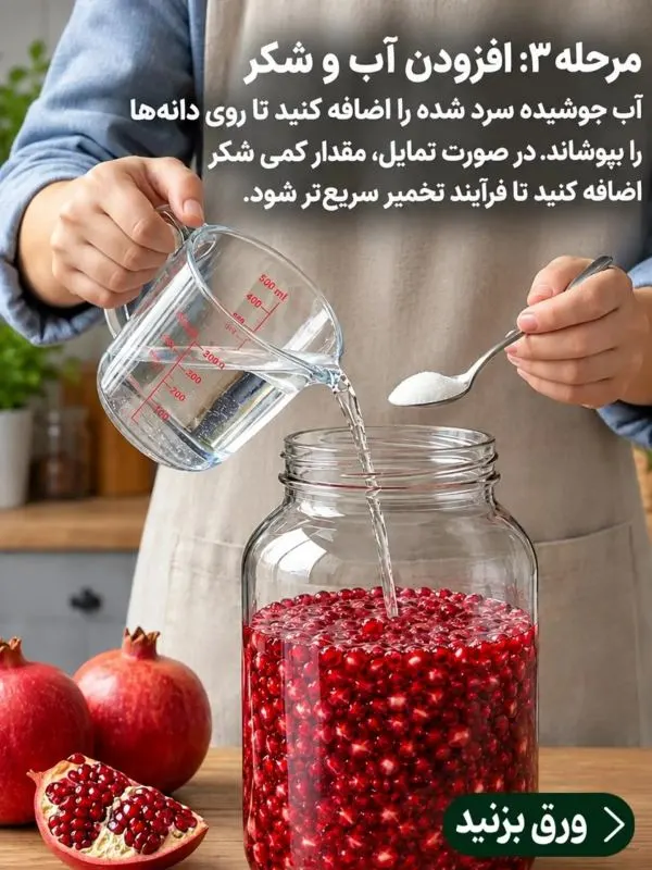 تصویر مرتبط با روش تهیه سرکه انار تخمیری با ساده‌ترین امکانات در خانه