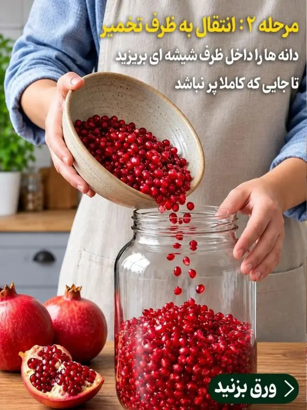 تصویر مرتبط با روش تهیه سرکه انار تخمیری با ساده‌ترین امکانات در خانه