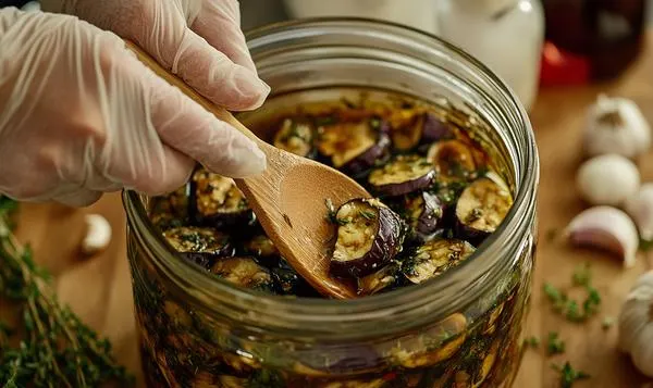 تصویر مرتبط با طرز تهیه ترشی بادمجان کبابی خانگی با عطر دودی و طعم ترش دلپذیر