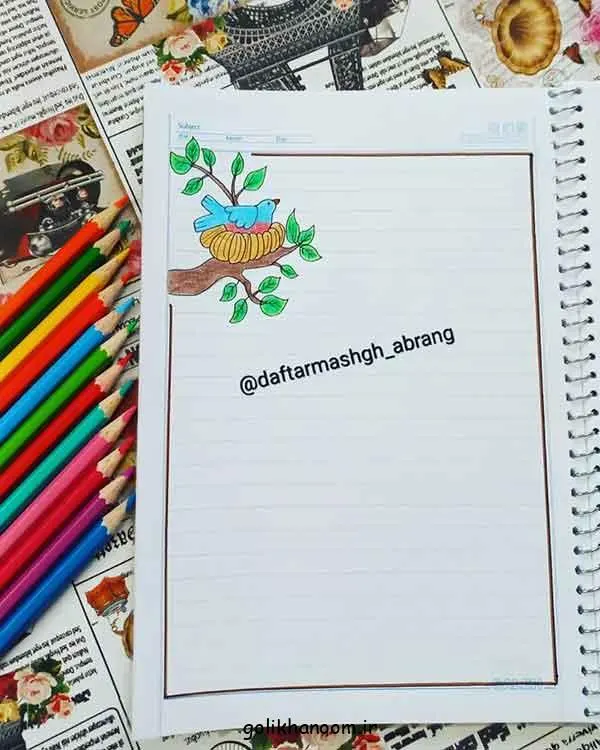 تصویر مرتبط با ۵۶ ایده ساده و جذاب برای تزیین دفتر مشق پسرانه