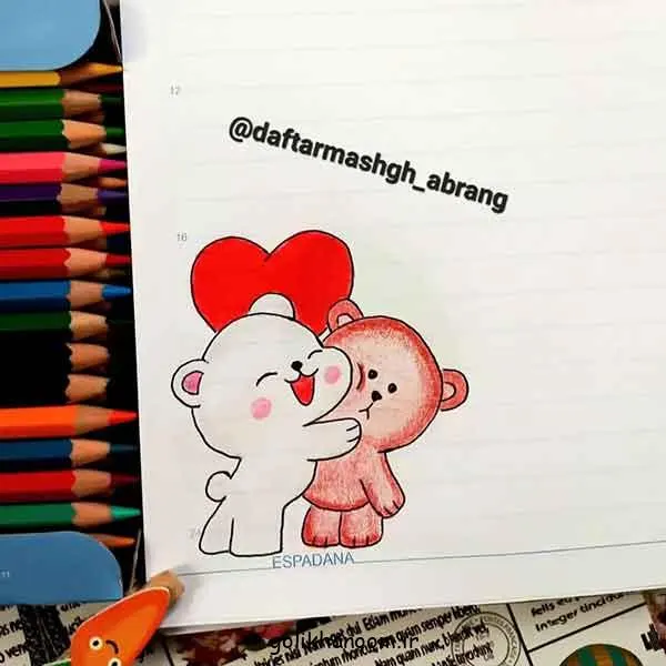 تصویر مرتبط با ۵۰ طرح جذاب نقاشی برای تزیین دور دفتر مشق