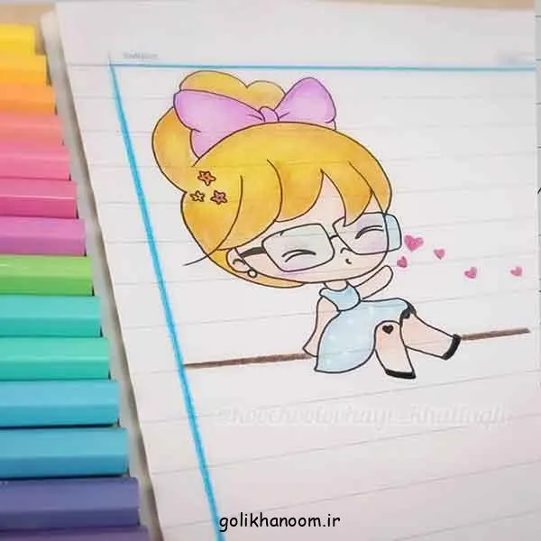 تصویر مرتبط با مدلهای جذاب نقاشی دخترانه زیبا و آسان رنگی