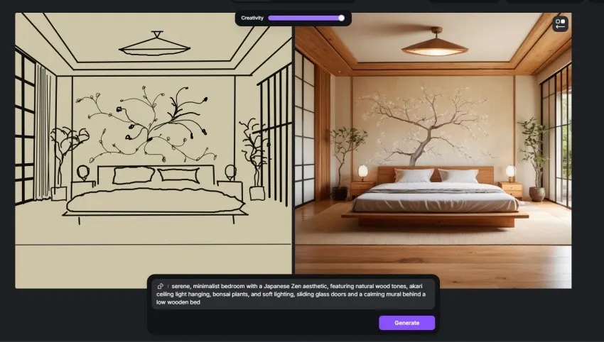 نمونه طراحی دکوراسیون منزل با هوش مصنوعی ImagineArt