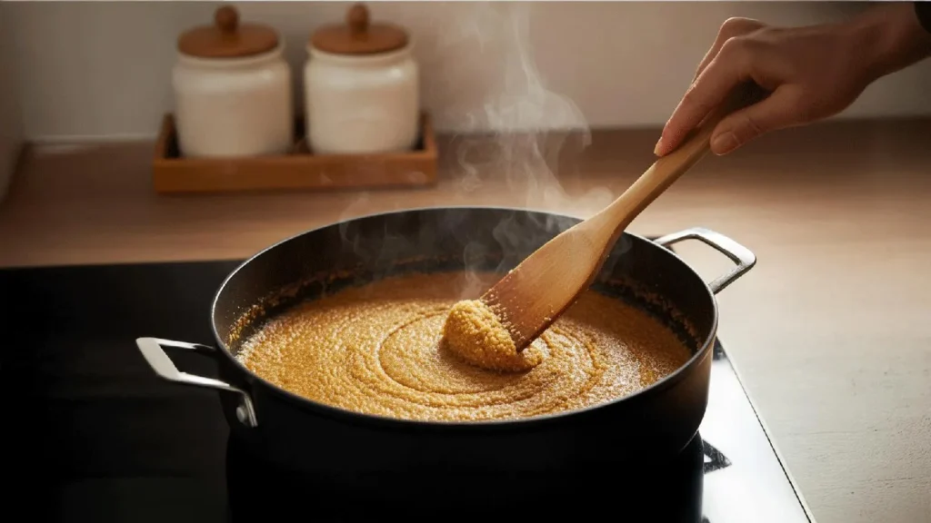 تصویر مرتبط با طرز تهیه حلوا ایرمیک کاکائویی ترکیهای با طعمی بینظیر