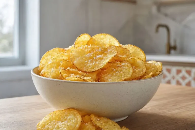 تصویر چیپس سرکه نمکی خانگی ترد و خوشمزه