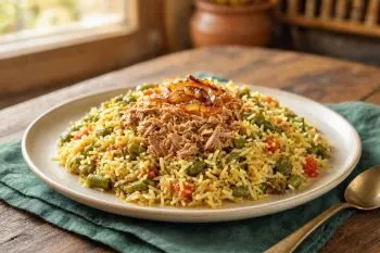 طرز تهیه لوبیاپلو با تن ماهی؛ یک غذای سریع، خوش عطر و اقتصادی