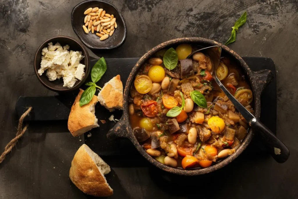 تصویر مرتبط با خوراک لوبیا و بادمجان؛ غذای گرم و خوشطعم برای روزهای خنک
