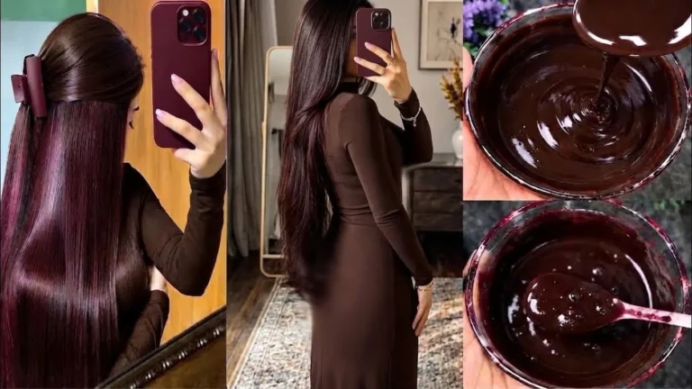 روش طبیعی رنگ کردن مو؛ رنگ موی طبیعی قهوه‌ای شکلاتی با چای سیاه و قهو
