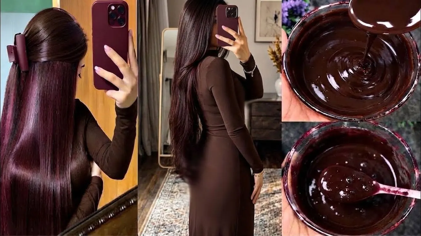 روش طبیعی رنگ کردن مو؛ رنگ موی طبیعی قهوه‌ای شکلاتی با چای سیاه و قهو