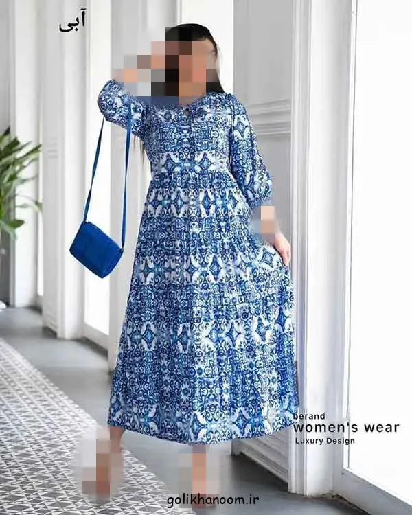 مانتو نخی ساده و شیک با رنگ ملایم و طراحی گشاد