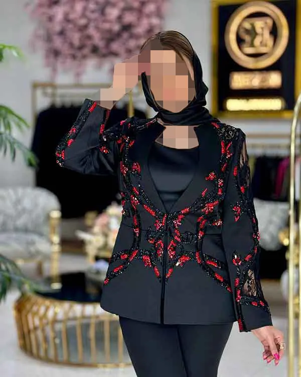 تصویر مرتبط با مدلهای شیک کت تک مجلسی زنانه با پارچههای لاکچری و دوختهای خاص