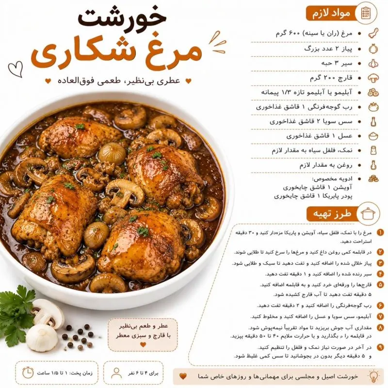 تصویر مرتبط با ۱۵ خورشت خوشمزه و متنوع با مرغ برای تنوع در وعدههای غذایی