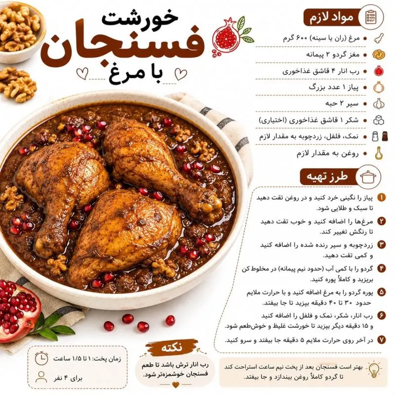تصویر مرتبط با ۱۵ خورشت خوشمزه و متنوع با مرغ برای تنوع در وعدههای غذایی