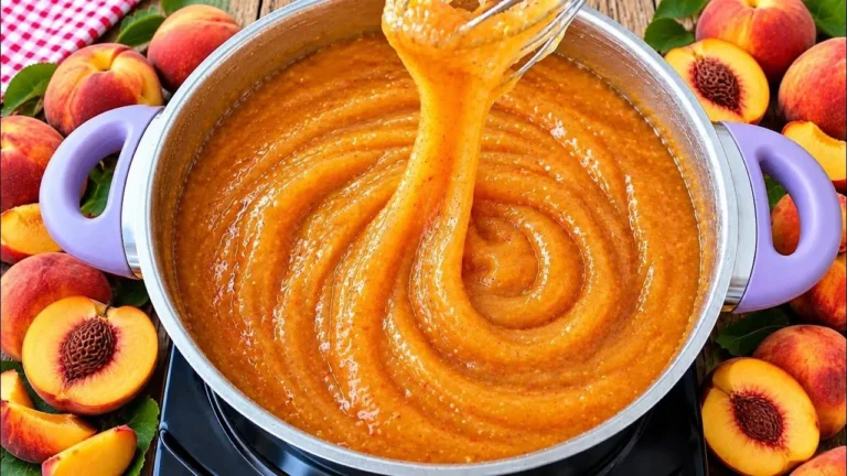 پاستیل شلیل و هلو خانگی تهیه شده با نشاسته ذرت