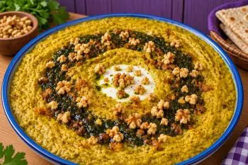 کشک بادمجان رژیمی خوشمزه و سالم در ظرف سرو