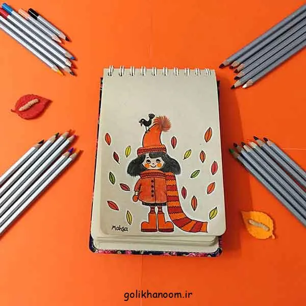 تصویر مرتبط با ۱۵ مدل نقاشی پاییز آسان با مدادرنگی و زیبایی خاص
