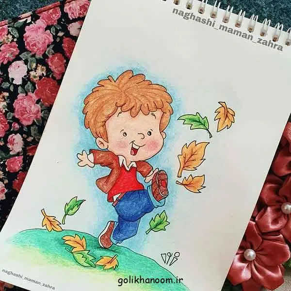تصویر مرتبط با ۱۵ مدل نقاشی پاییز آسان با مدادرنگی و زیبایی خاص