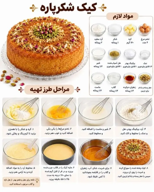 تصویر مرتبط با طرز تهیه ۶ کیک سنتی خوش‌عطر و آسان برای عصرانه