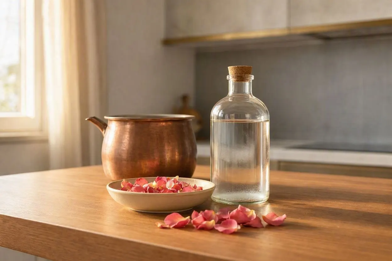 گلاب طبیعی و بدون مواد نگهدارنده تهیه شده از گل محمدی تازه